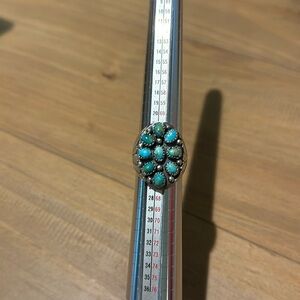 Vintage sterling silver turquoise stones ring